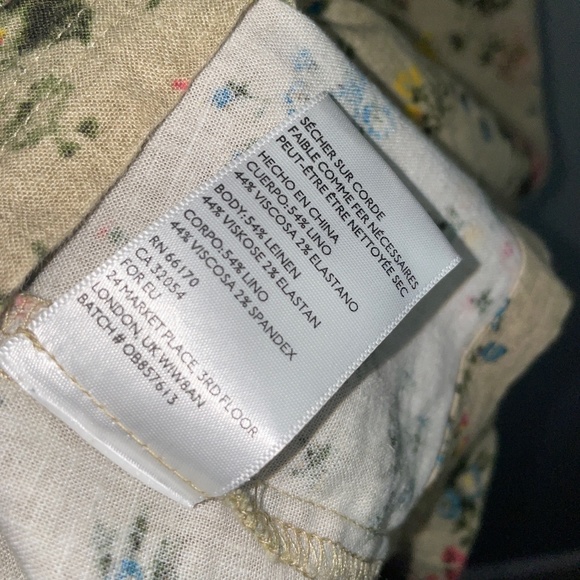 EUC Laura Ashley x Urban Outfitters Button-Front Mini Dress Floral Size Small - Picture 6 of 10